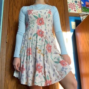 Floral dress with bodysuit.